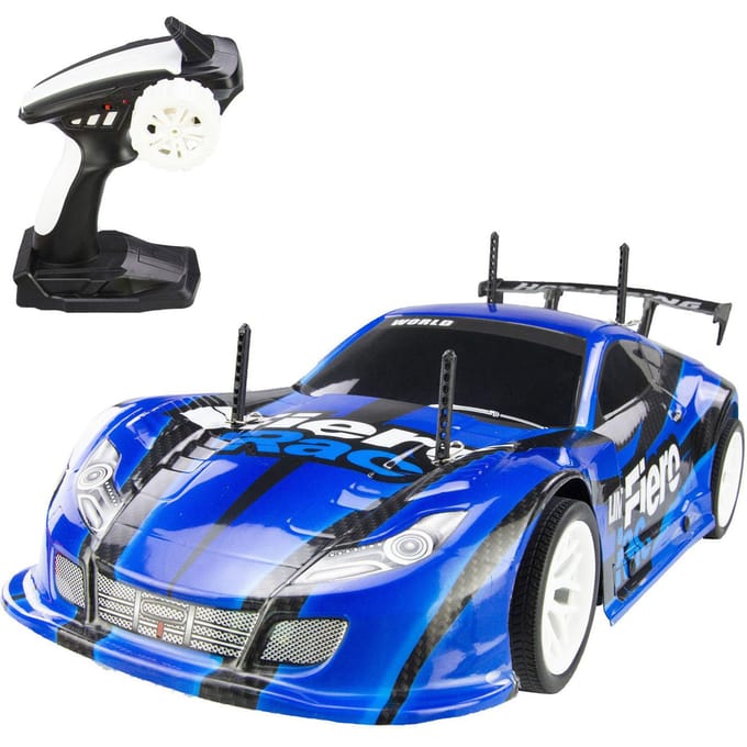 Afstandsbediening auto 1/10 2,4 GHz 20 km/u afstandsbediening raceauto kindercadeau RTR blauw