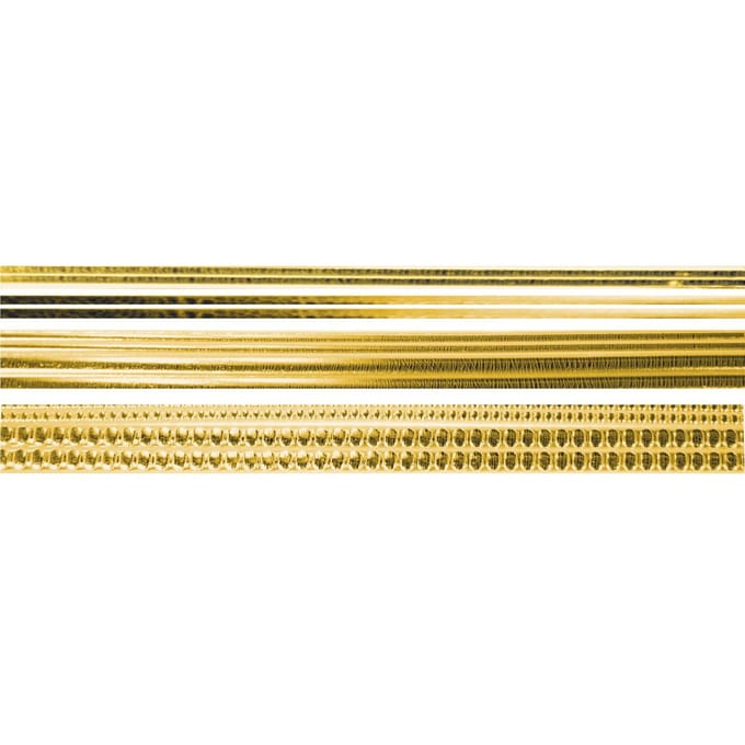 Decoratieve wasstrips assortiment - Goud-Glanzend