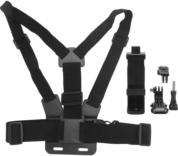 Verstelbare Camera Strap Holder met Borstband - Geschikt voor Mobiele Telefoons en Camera's