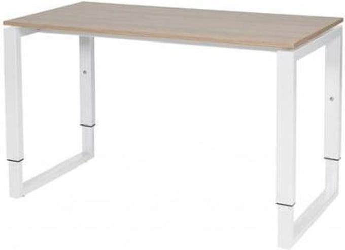 Verstelbaar Bureau - Plus 120x60 Havana Kersen - wit frame