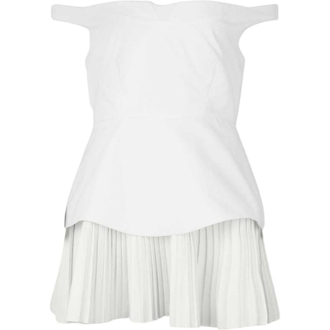 Odd Muse Dames Exclusieve No.1 Bardot Mini Jurk (Wit)