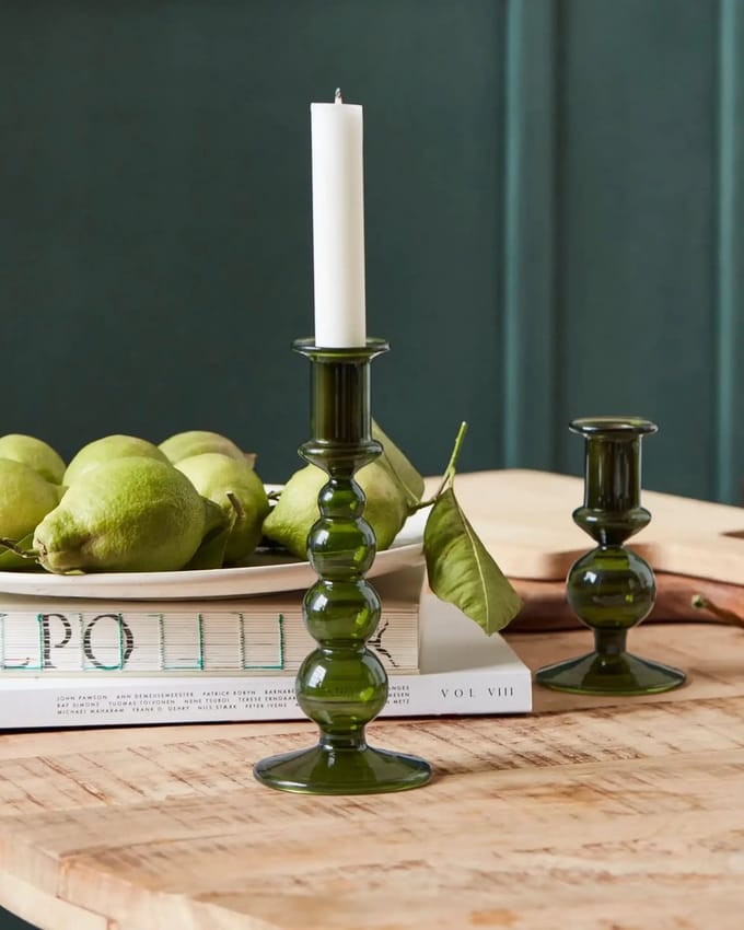 House Doctor Kandelaar Vidro groen glas 19cm