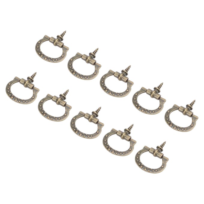 10 stuks Schroefdraad Trekhandgrepen Retro Enkel Gat Sieradendoos Geschenkdoos Knop Brons