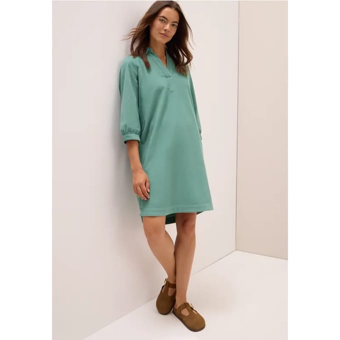 Corduroy jurk in effen kleur