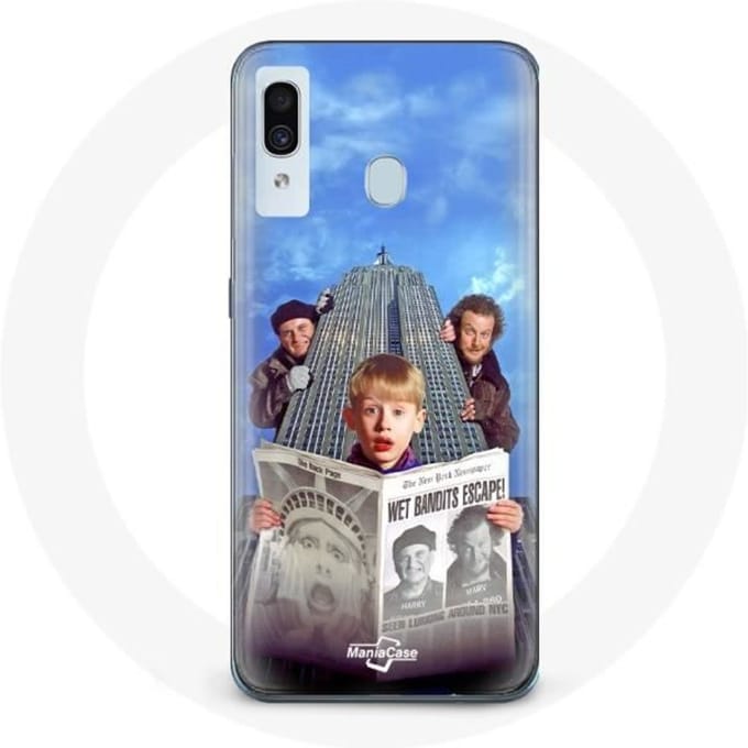 Coque pour samsung galaxy A30 Home Alone Maman j'ai encore raté l'avion