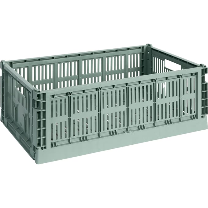 HAY Colour Crate Vouwkrat L recycled - HAYCrateSageGreen
