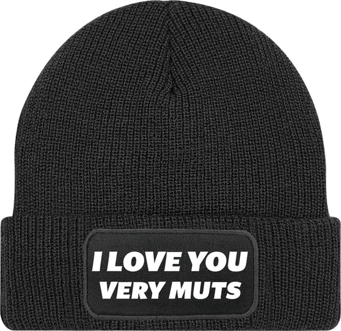 Muts voor hem en haar - Zwart - one size - I love you very muts