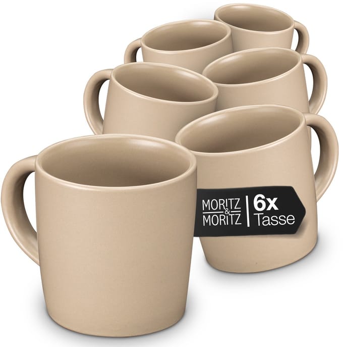 Moritz & Moritz NORDIC 6-delige kopjes set taupe