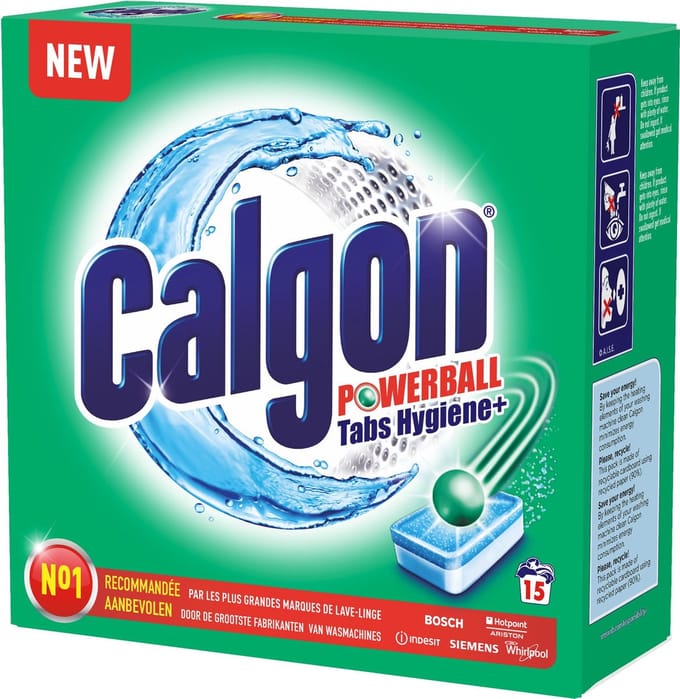 Calgon Wasmiddel tabs Hygiëne+ - anti kalk - 15 tabs