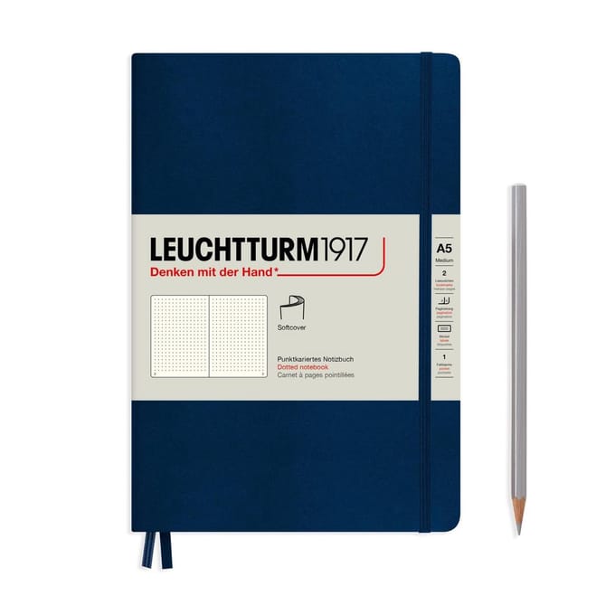 Leuchtturm1917 A5 Medium Notitieboek dotted Navy softcover