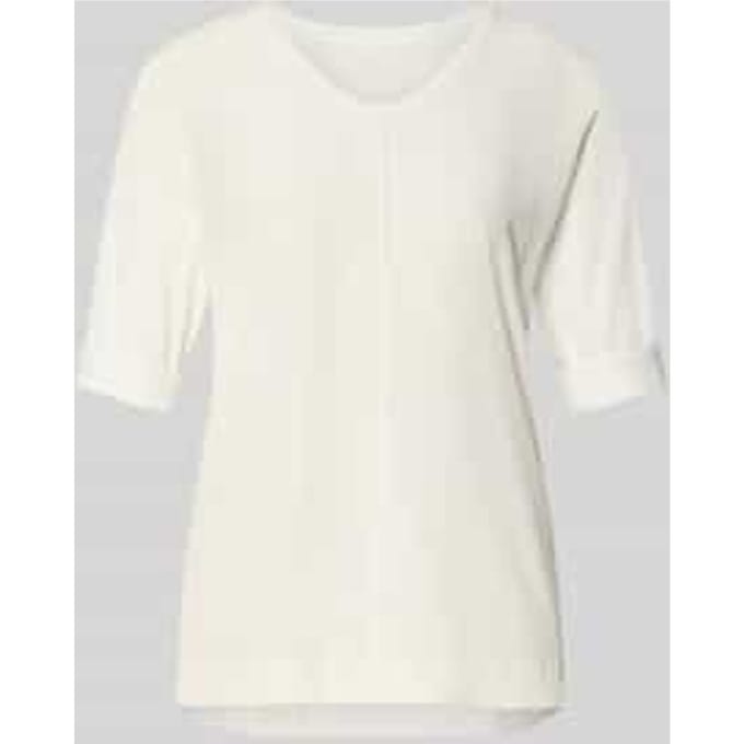 T-shirt met mouwomslag en ronde hals