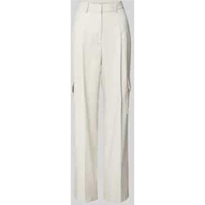 Stoffen broek met persplooien en klepzakken