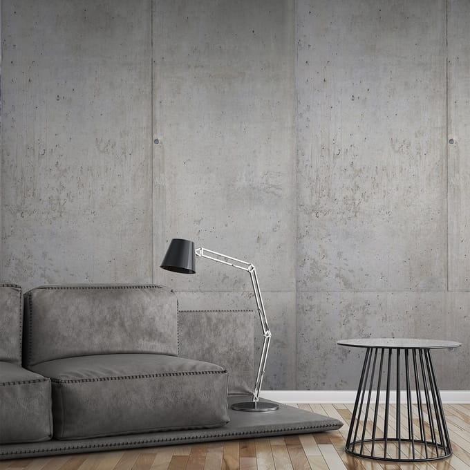Beton behang grijs BDD115684, BRICOFLOR.nl