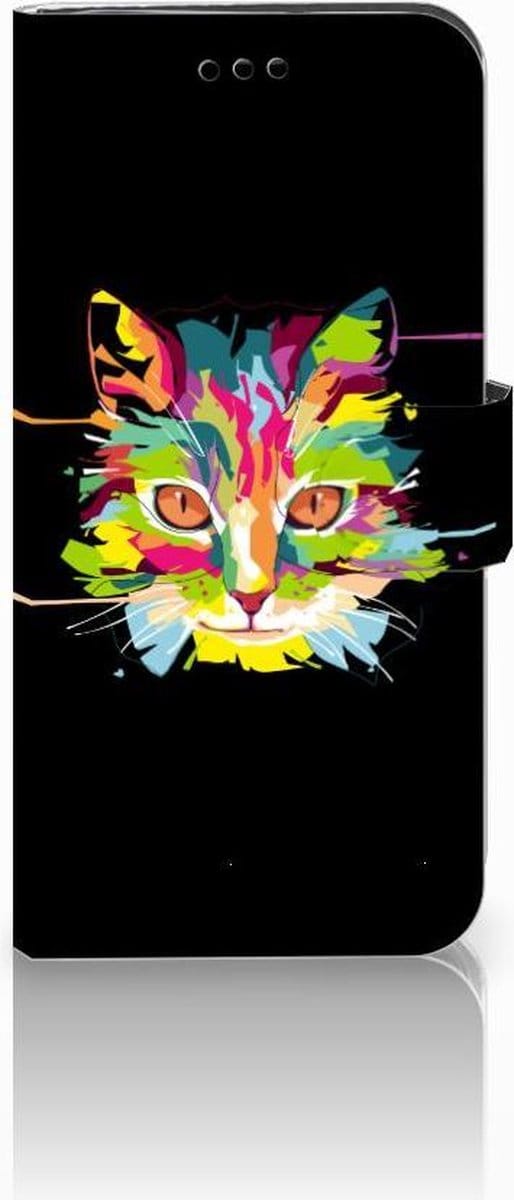 Huawei P10 Lite Leuk Hoesje Cat Color