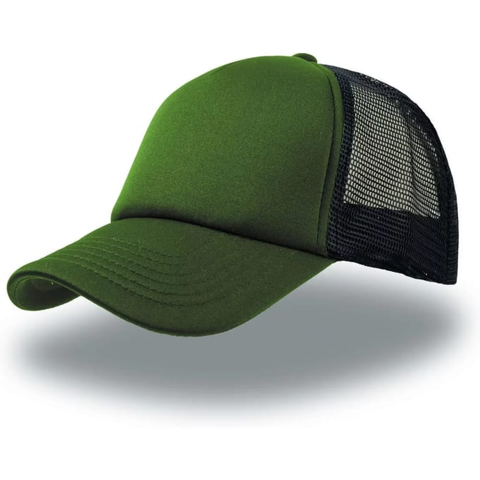 Atlantis Headwear Rapper Cap AT505 - Olive/Black/Olive - One size