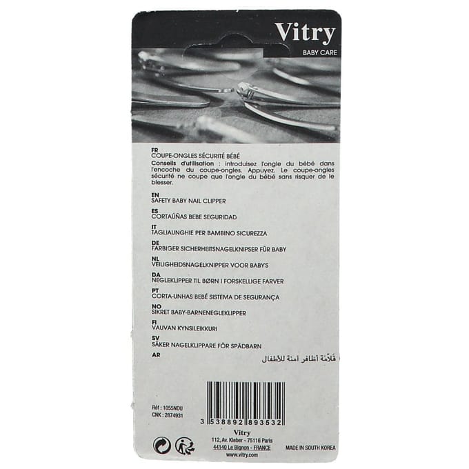 Vitry Baby Veiligheid Nagelknipper (Kleur : Blauw)