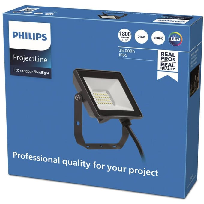 Philips LED ProjectLine 8719514954403 LED-schijnwerper 20 W Lichtkleur (naam): Warmwit
