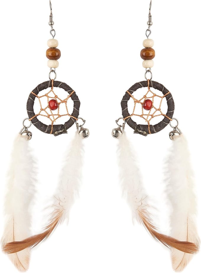 Carnaval verkleed accessoires Indianen oorbellen - dromenvangers - kind/volwassenen