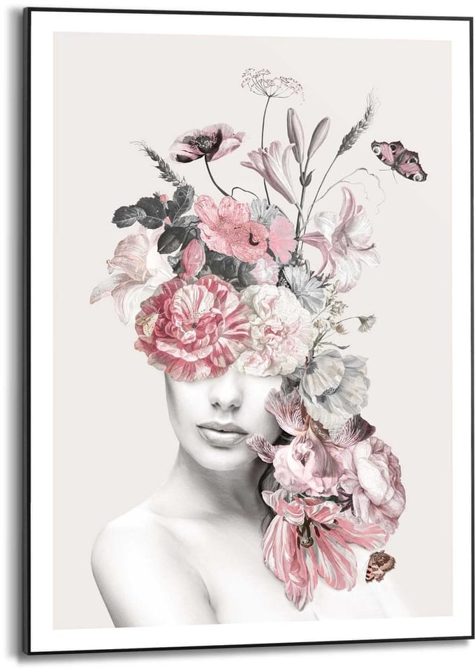 Schilderij Bloemenvrouw - 70 x 50 - Hout - REINDERS