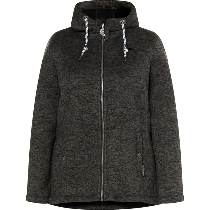 Schmuddelwedda Gebreide fleece jas Dames grijs melange