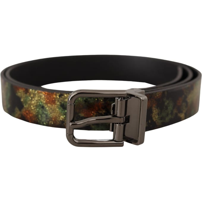 Glitter Camo Leren Riem