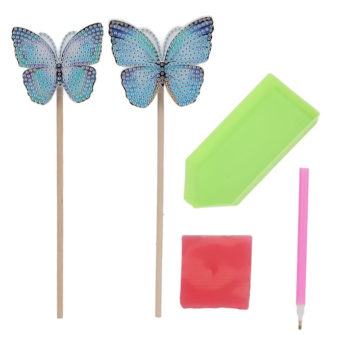 5D Strass Schilderen Vlinders Waterdicht Heldere Rijke Kleuren Levendig Ouder-Kind Interactie Strass Schilderen Kit green