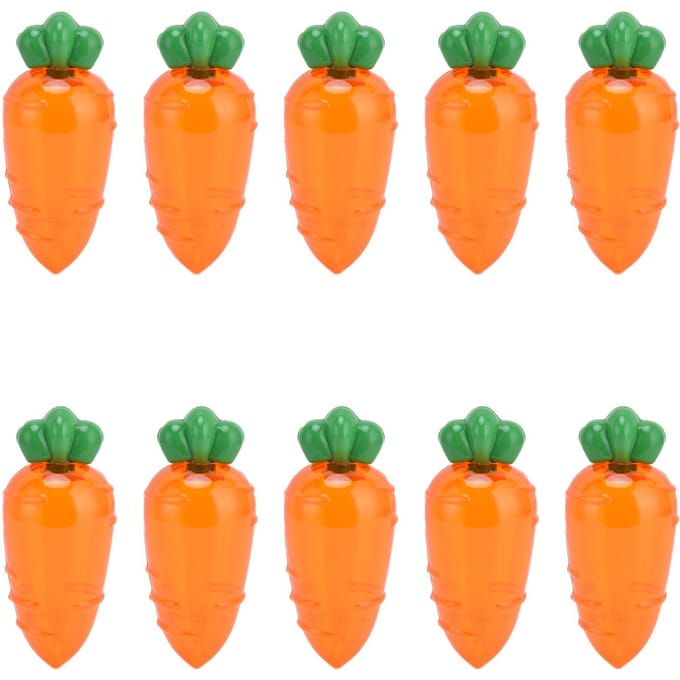 10 STUKS Wortelvormige Snoepdoos Plastic Snoepkoker Container voor Bruiloftsbedankje FeestcadeauTransparant orange