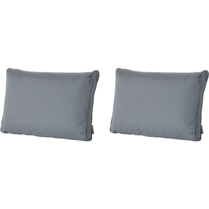 Madison - Lounge Rugkussen Rib grey - Ca. 40x60 cm - Set van 2