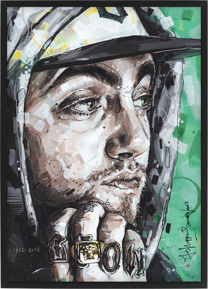 Mac Miller print 30,6x43 cm (A3) *ingelijst & gesigneerd