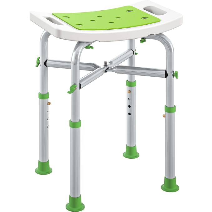 HOMCOM douchekruk - aluminium - 42,5 x 27 x 51,5 cm - groen