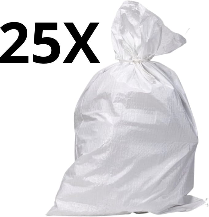 PUINZAK VOOR BOUWAFVAL 25KG POLYPROPYLEEN 50X80CM (PER 25STUKS)