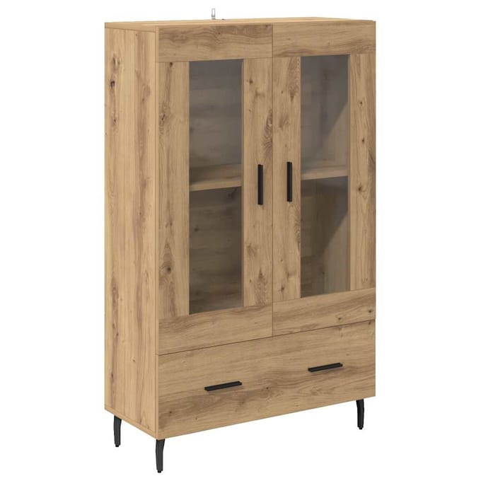 vidaXL Highboard Artisan Eiken 69,5 x 31 x 115 cm Bewerkt hout
