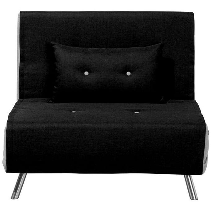 FARRIS - Slaapbank 1-zit - Zwart - Polyester