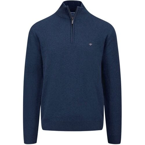 Fynch-Hatton Trui Troyer-Zip Superfine Cotton Night / male