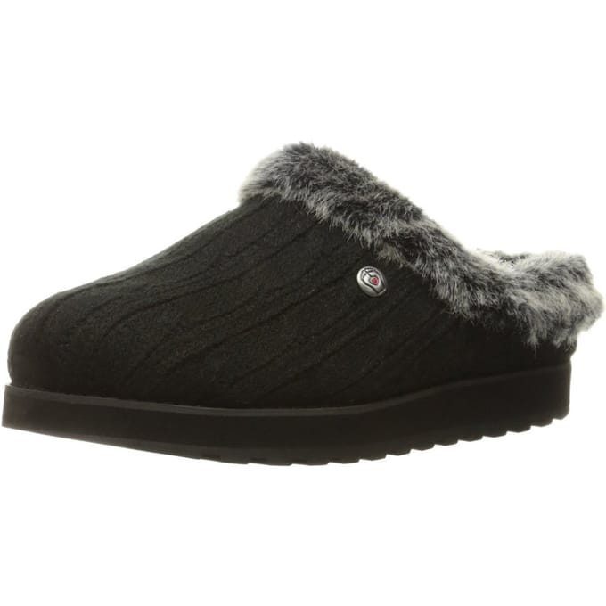 Skechers 31204 blk dames pantoffel (open hiel)