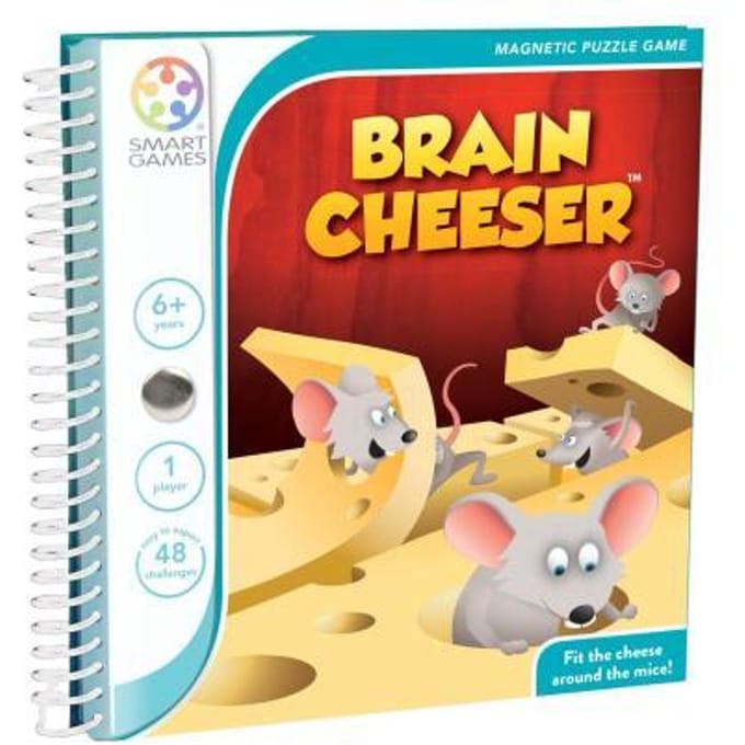 SmartGames BrainCheeser - Magnetisch Logisch Denkspel - 48 uitdagingen - Compact Reisspel & Solospel - Vanaf 6 Jaar