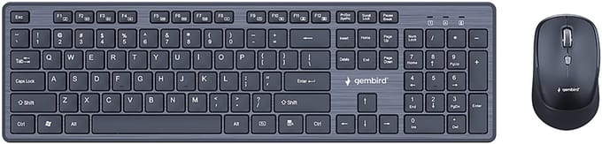 Gembird - keyboard and mouse set full size - QWERTY - US - black Input Device - Keyboard and mouse set - Engels (US international) - Zwart