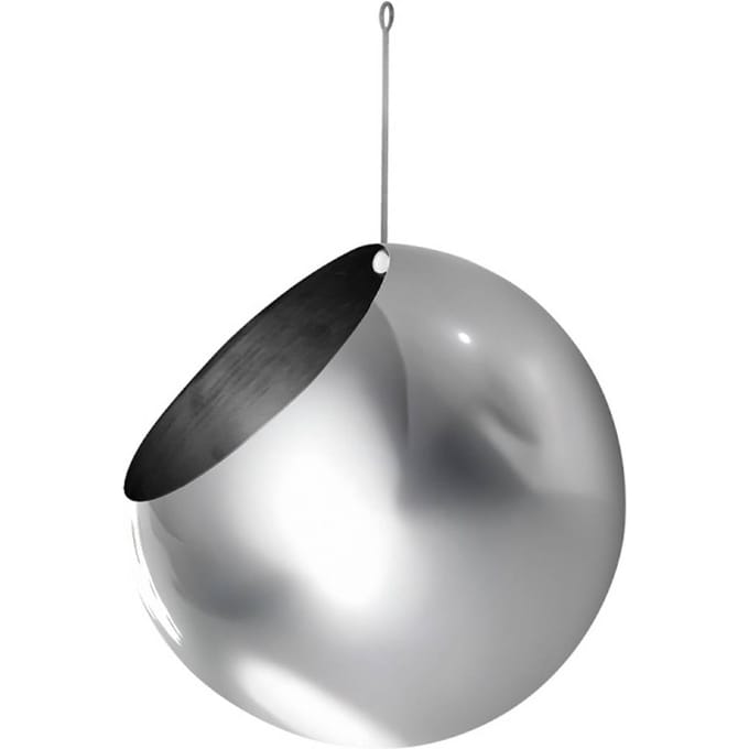 AYTM bloempot Globe, hangend, Ø 17 cm, zilver, roestvrij staal