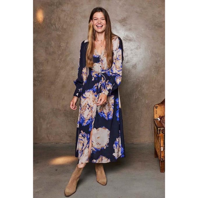 Dress Dazzle Dark blue Grandiose print