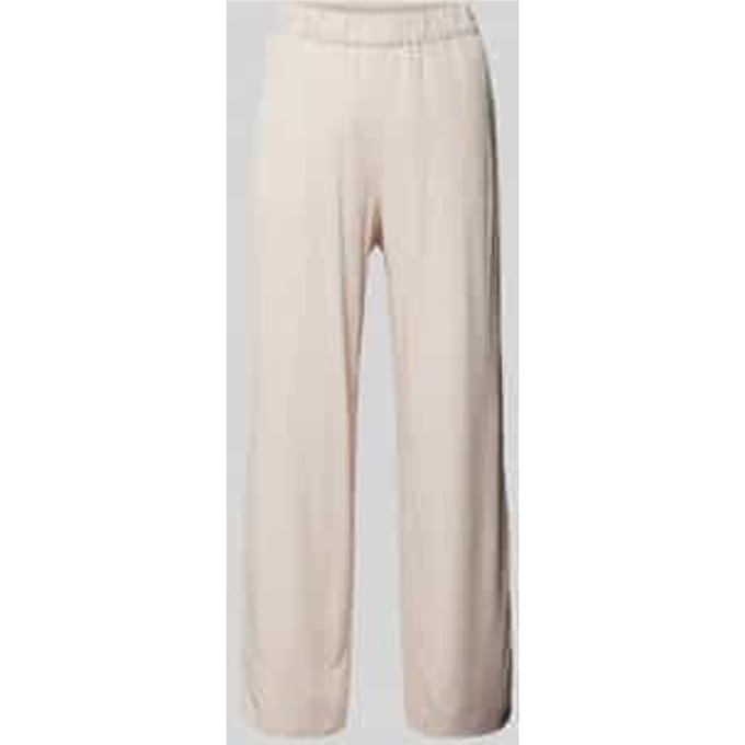 Flared stoffen broek met verkorte pasvorm, model 'CHIARA'