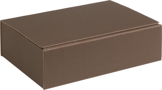 Geschenkdoos ribbelkarton 25,5x18x7cm BRUIN (50 stuks)
