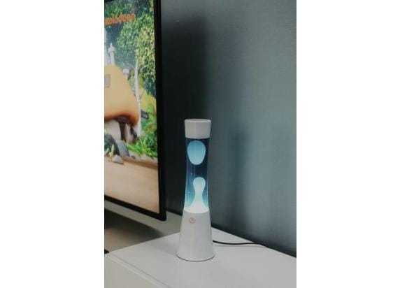 Fisura - Lavalamp - Witte lava - Blauwe vloeistof