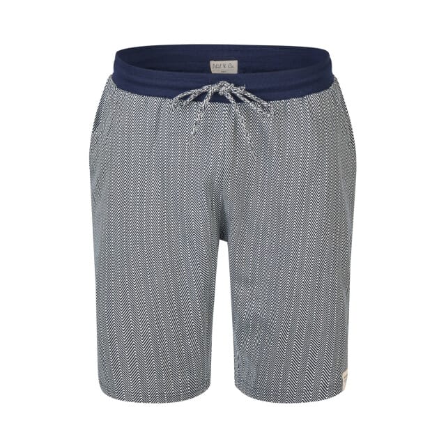 Phil & Co Heren Shortama Korte Pyjama Set Palm Blauw - Maat XL