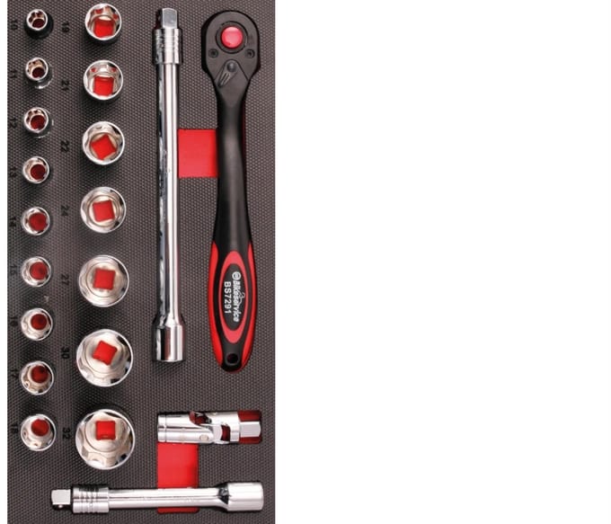 BIKESERVICE Module-inleg "Dopsleutelset" – 20-delig (1/2")