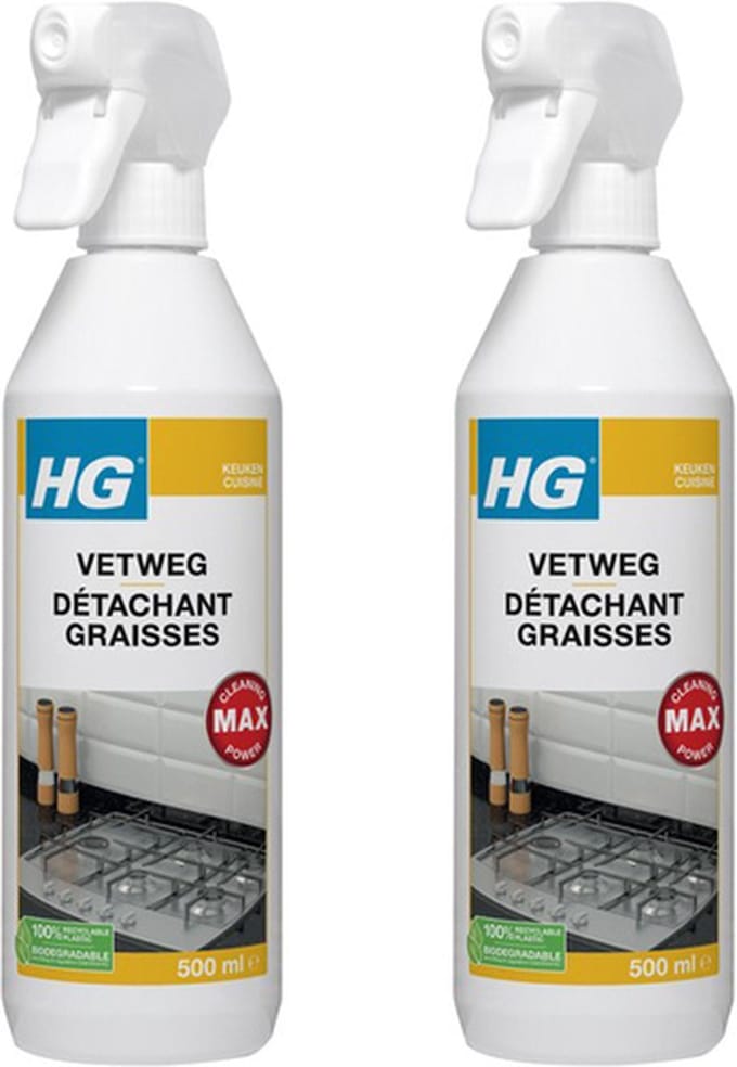 HG Vetweg 500 ml 2-pack met KD spons