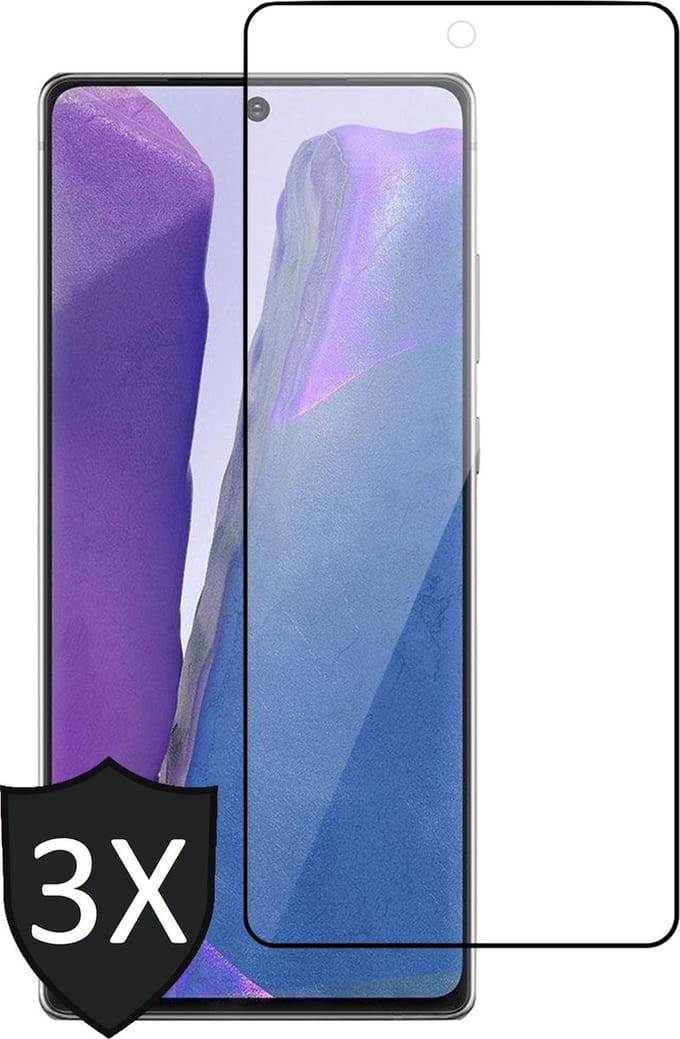 Screenprotector geschikt voor Samsung Note 20 - Full Glas PET Folie Screen Protector - 3 Stuks