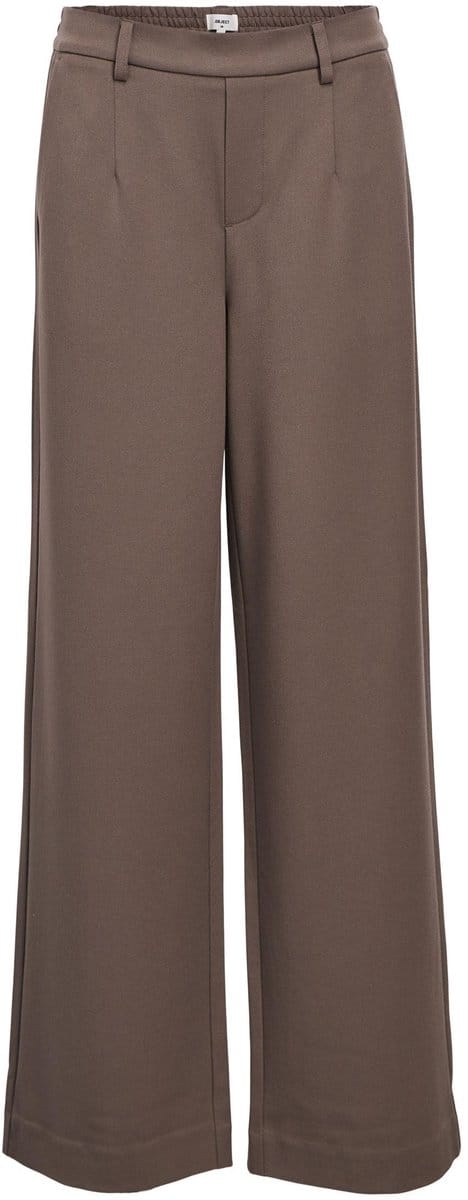 Object Objlisa Wide Pant Broeken Dames - Bruin - Maat 34