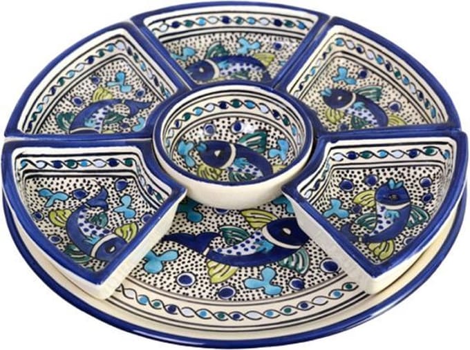 8 delig Tapas schaal Poisson Ø 30 cm | TS.AD.35 | Dishes & Deco