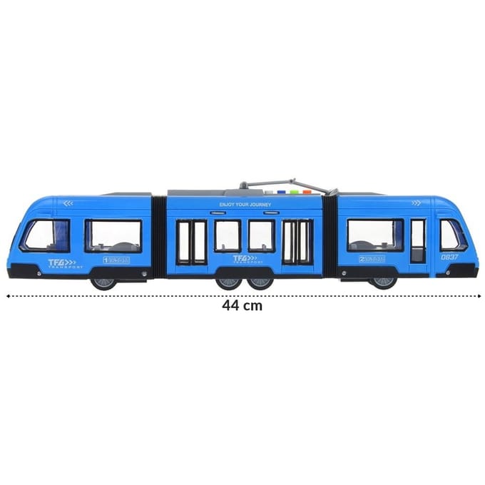 Blauwe Geleed Tram Speelgoed met Licht & Geluid