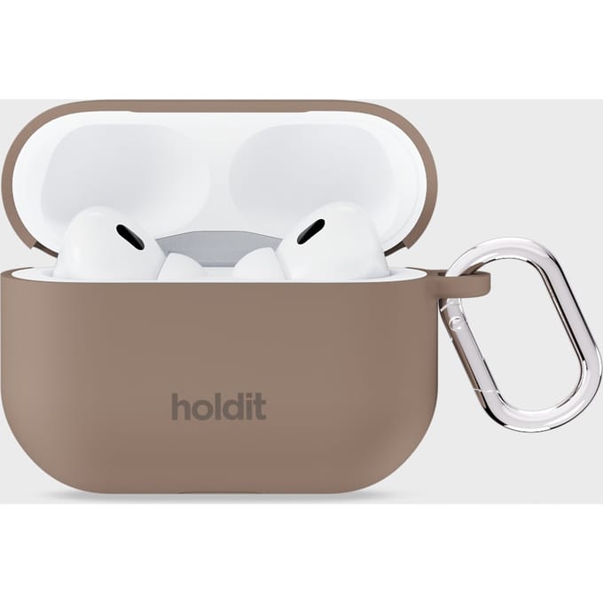 Holdit Solid Silicone Case voor de Apple AirPods Pro / Pro 2 - Mocha Brown